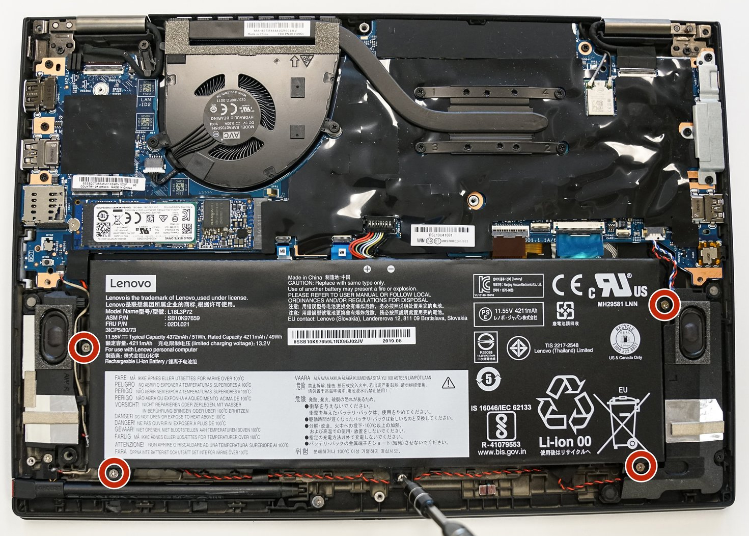 How to replace and fix ThinkPad X390 yoga fingerprint hole backlit Italian IT keyboard palmrest (ThinkPad X390 Yoga)